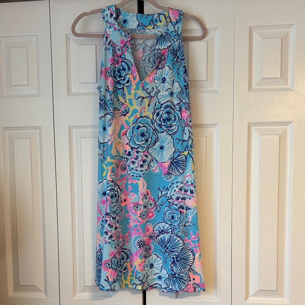 Lilly Pulitzer Ross Shift Dress Bali Blue Once Upon A Tide Size S Small